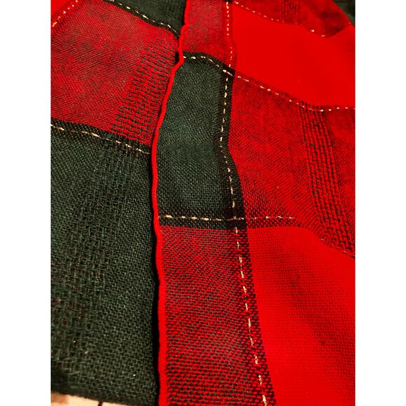 Christmas Table Cloth 58”x 78”, Red, Green, Gold, Plaid, Rectangular - Picture 3 of 3